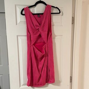 SHEIN Vibrant Pink Backless Dress
